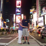 Wir am Time Square in New York